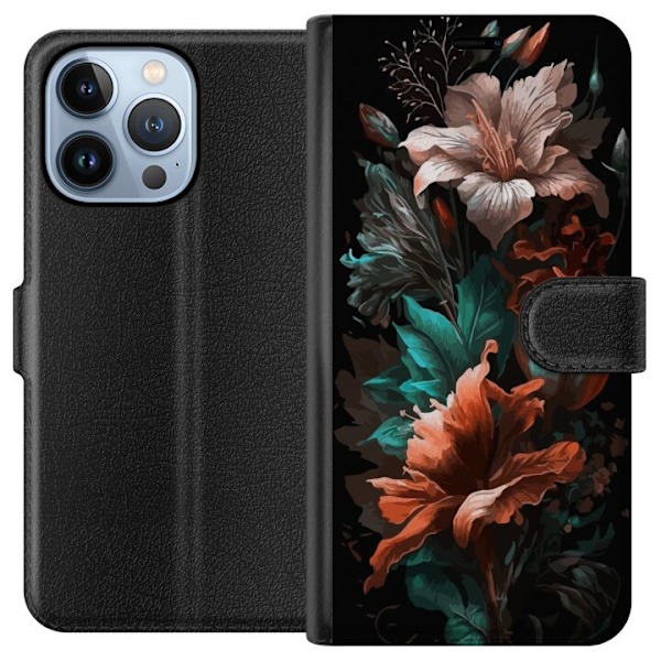 Apple iPhone 13 Pro Lompakkokotelo Kukat