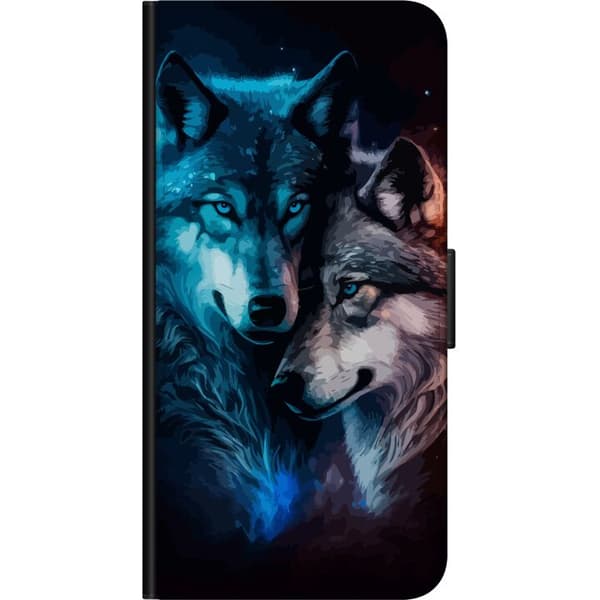Kompatibelt Plånboksfodral till OnePlus 9 Pro Vargar i natten
