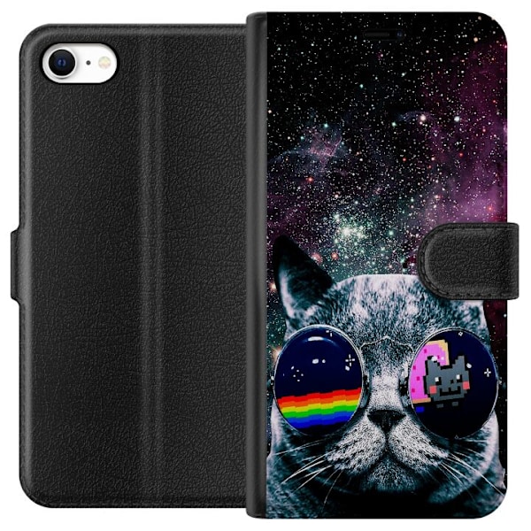 Apple iPhone 6 Lompakkokotelo Avaruus kissa