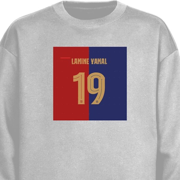 Sweatshirt til Voksne | Klassisk Collegebluse Lamine Yamal grå L