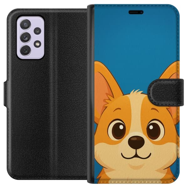 Kompatibelt Plånboksfodral till Samsung Galaxy A52s 5G Hello Corgi