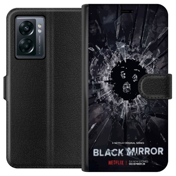 OnePlus Nord N300 Lompakkokotelo Black Mirror Sci-Fi Netflix -sarja Dystopia Teknologia Cyberpunk Synkkä TV Videopeli Teema