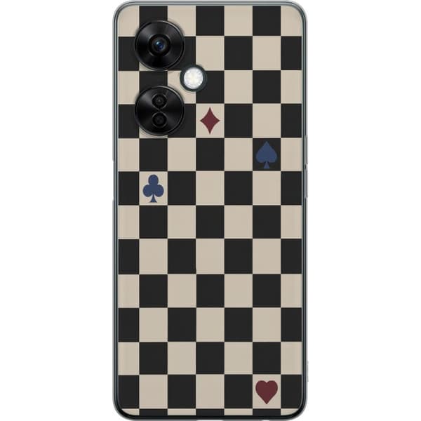 Kompatibel Mobilcover til OnePlus Nord CE3 Sort kortskak sort
