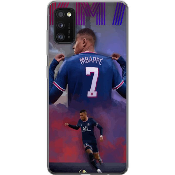 Samsung Galaxy A41 Gennemsigtig cover MAP Fodbold Design Grafisk Mønster Moderne Sportsmotiv Trend Fodbold Populær Grafisk Stil Motiv