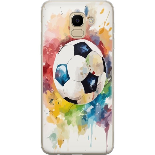 Samsung Galaxy J6 Gennemsigtig cover Fodbold