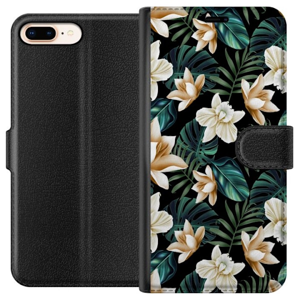 Apple iPhone 8 Plus Lompakkokotelo Kukat