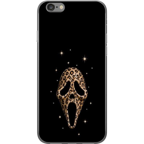 Kompatibelt Mobildeksel til Apple iPhone 6 Guldig skräckmask med leopardmönster svart