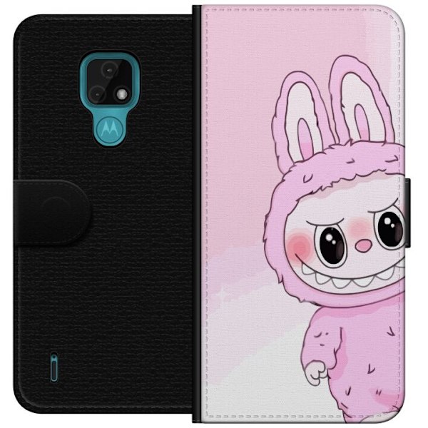 Motorola Moto E7 Lompakkokotelo Labubu Jänis-sarja