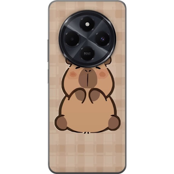 Xiaomi Redmi A4 Läpinäkyvä kuori Mobilskal kawaii capybara flera figurer japansk stil