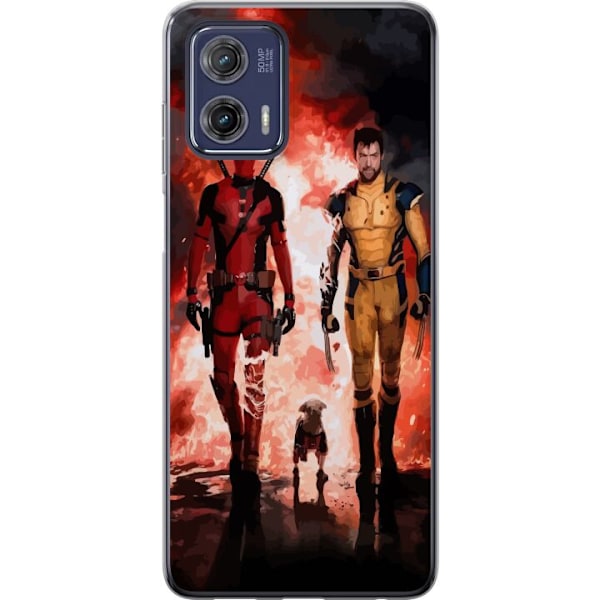 Motorola Moto G73 Läpinäkyvä kuori Wolverine Deadpool