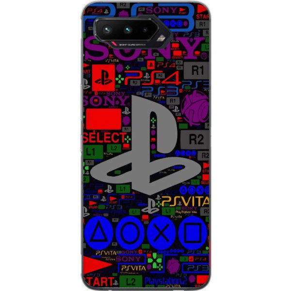 Asus ROG Phone 5 Gjennomsiktig deksel Playstation
