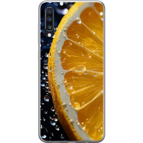 Samsung Galaxy A70 Gennemsigtig cover Appelsin