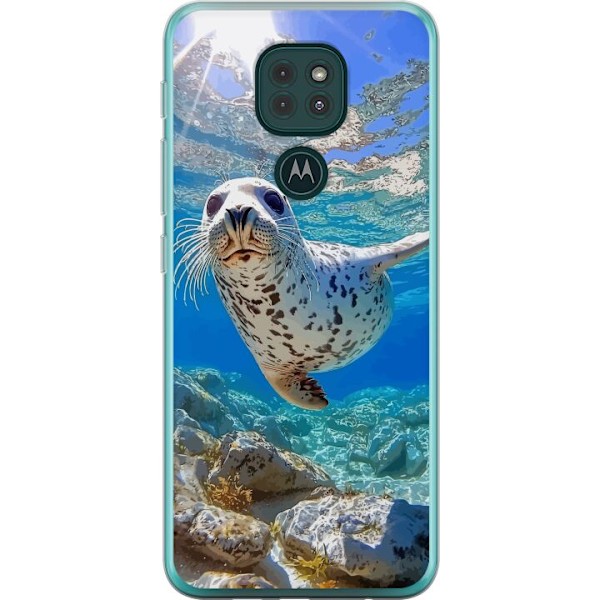 Motorola Moto G9 Play Läpinäkyvä kuori Myynti Meri Uiminen Eläinaihe Luonto Vesimotiivi Sininen Suunnittelu Meriteema Suosittu Motiivi Villieläim