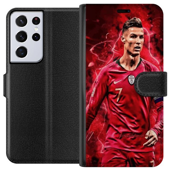 Samsung Galaxy S21 Ultra 5G Plånboksfodral Ronaldo Skills – CR7 Design för Äkta Supporters
