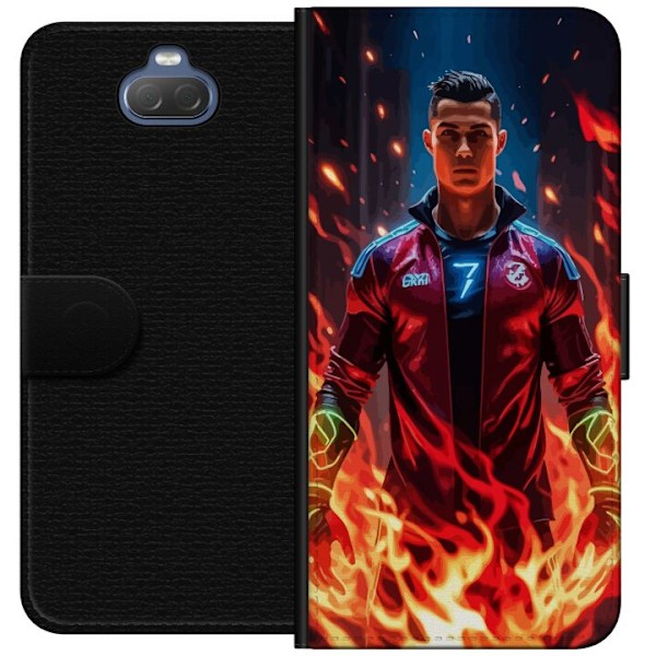 Sony Xperia 10 Plus Tegnebogsetui Ronaldo Inferno - fodboldhelt i flammer