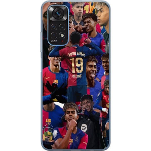 Xiaomi Redmi Note 11S Läpinäkyvä kuori Lamine Yamal mobiilikotelo jalkapallofaneille