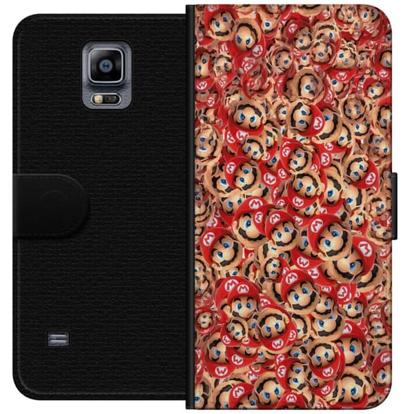 Kompatibelt Plånboksfodral till Samsung Galaxy Note 4 Super Mario mönster röd