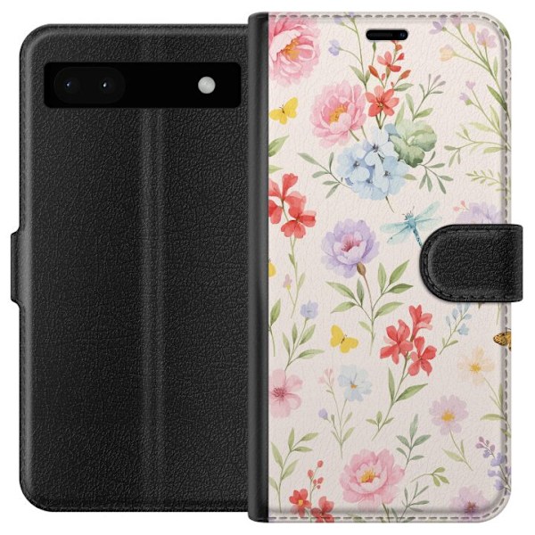 Google Pixel 6a Lompakkokotelo Kukat