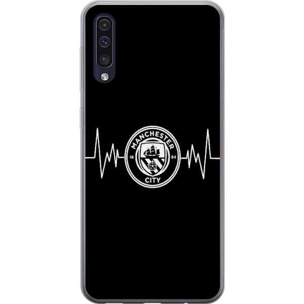 Samsung Galaxy A50 Läpinäkyvä kuori Manchester City F.C.