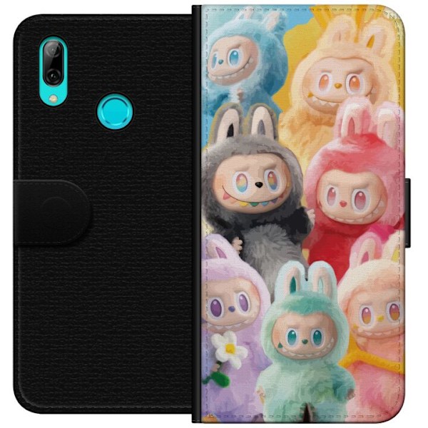 Huawei P smart 2019 Plånboksfodral Labubu Sketch Style – Handritat monster i tusch
