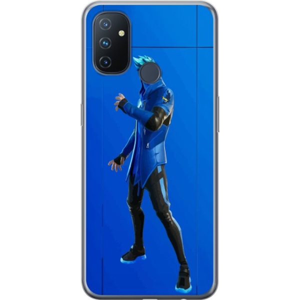 OnePlus Nord N100 Gennemsigtig cover Fortnite - Ninja Blue