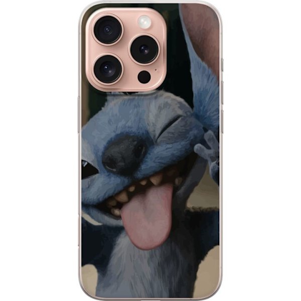 Apple iPhone 16 Pro Läpinäkyvä kuori Stitch Söpö Alien - Sininen Suosikki Ulkoavaruudesta