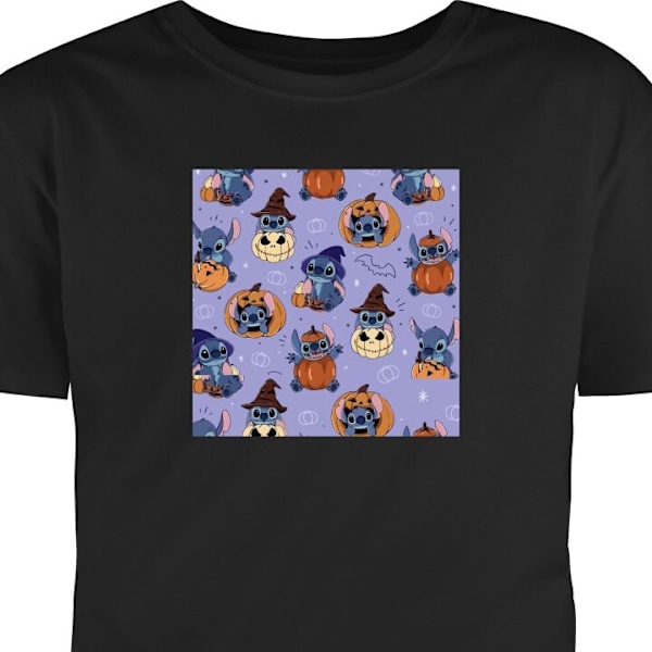 T-shirt til Voksen | Klassisk Voksen T-shirt Stitch Halloween sort S