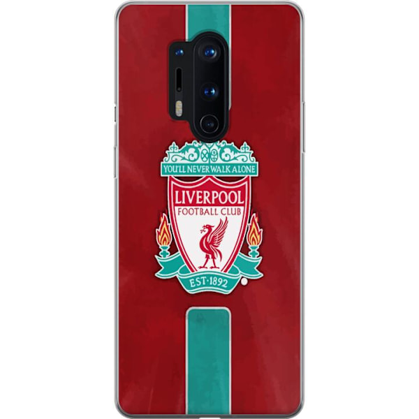 OnePlus 8 Pro Läpinäkyvä kuori Liverpool FC - Klassinen jalkapallourheilu Punaisena