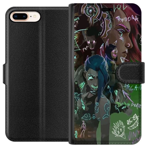 Kompatibel Tegnebogsetui til Apple iPhone 8 Plus League of Legends
