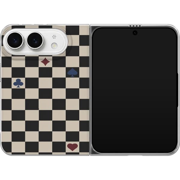 Kompatibel Mobilcover til Apple iPhone Duo Sort kortskak sort