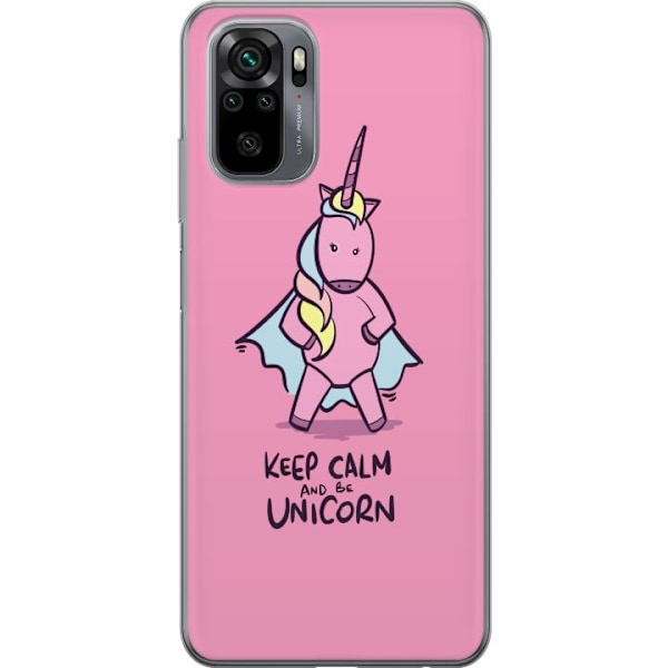 Xiaomi Redmi Note 10S Genomskinligt Skal Keep Calm Enhörning