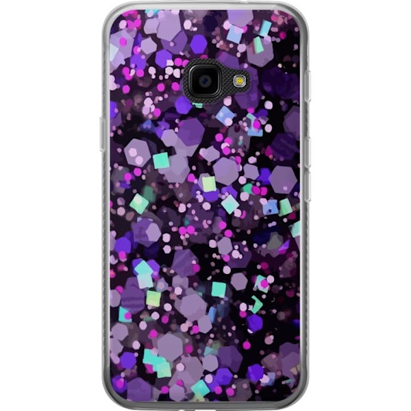 Samsung Galaxy Xcover 4 Gennemsigtig cover Lilla Glitter