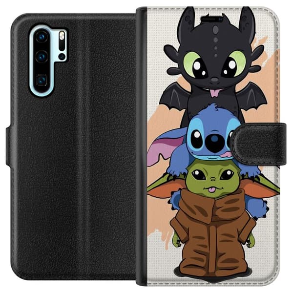 Kompatibelt Lommeboketui til Huawei P30 Pro Lilo og Stitch