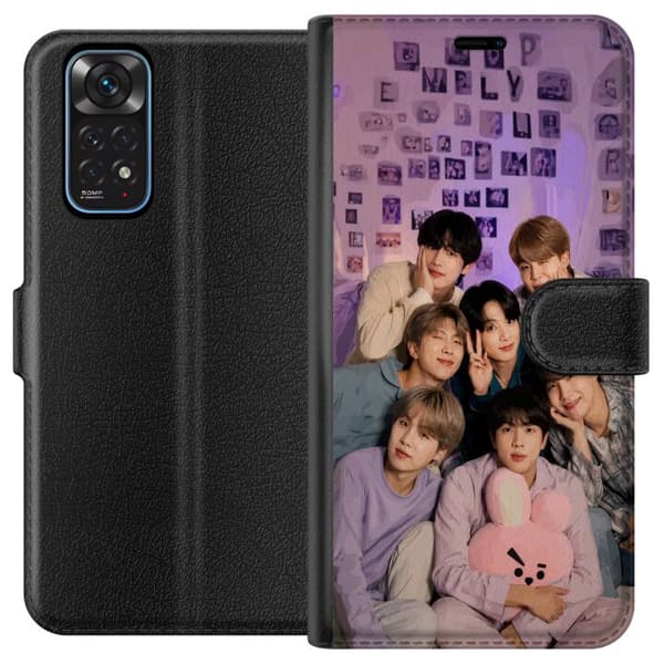 Kompatibelt Plånboksfodral till Xiaomi Redmi Note 11 BTS lila