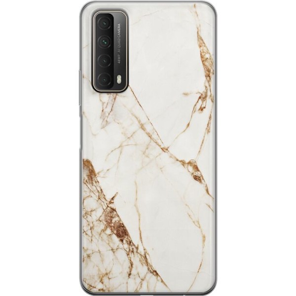 Huawei P smart 2021 Genomskinligt Skal Vit marmor