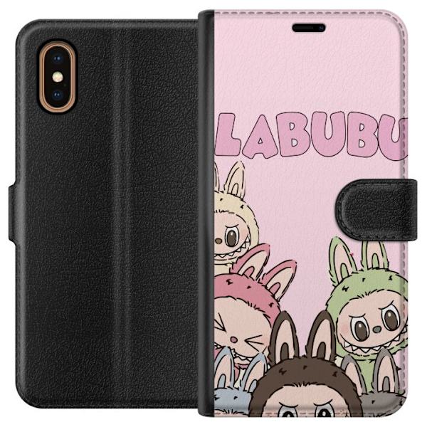 Apple iPhone XS Max Lompakkokotelo Labubu Pop Mart Hahmot Keräilykohteet Suosittu Hahmosarja Suunnittelu Pop Mart Leikkikalutaide Aihe