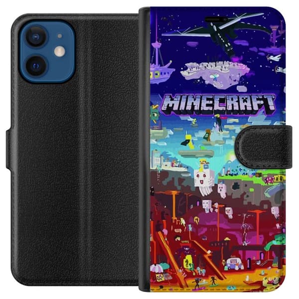 Kompatibel Tegnebogsetui til Apple iPhone 12 mini MineCraft