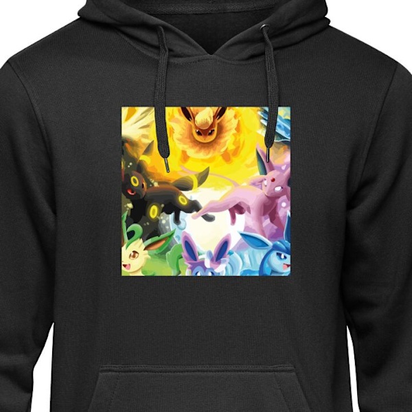 Hoodie för Vuxen | Bekväm Huvtröja Pokemon svart S