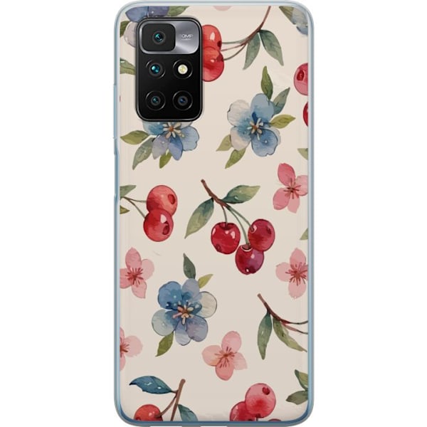 Xiaomi Redmi 10 Genomskinligt Skal Bär & Blommor – mönster