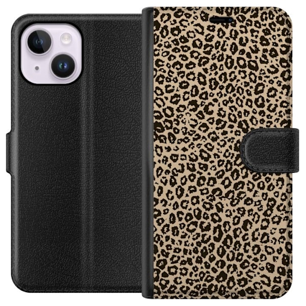 Apple iPhone 14 Plus Lommeboketui Leopardskisse