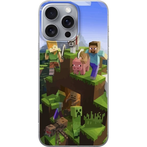 Apple iPhone 16 Pro Max Gjennomsiktig deksel MineCraft