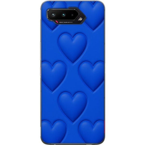 Asus ROG Phone 5 Läpinäkyvä kuori Siniset Sydämet