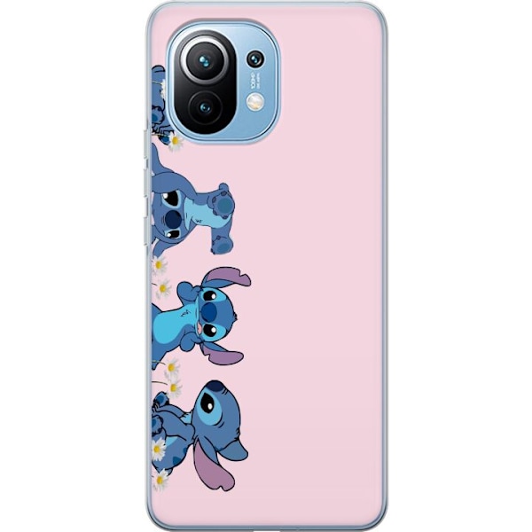 Xiaomi Mi 11 Genomskinligt Skal Stitch Skratt & Bus – Perfekt för Mobilskal eller Poster
