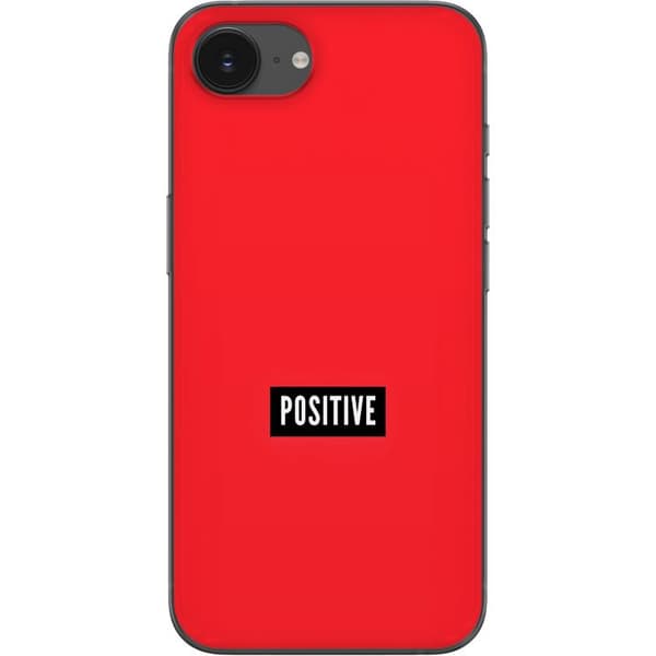 Kompatibelt Mobilskal till Apple iPhone 16e Positive text röd