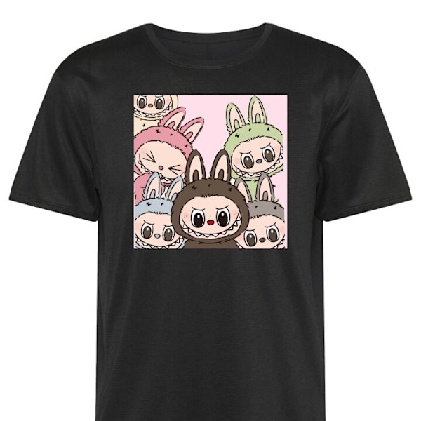 Tränings-T-shirt | Sport-T-shirt för Vuxen Labubu Classics svart Medium