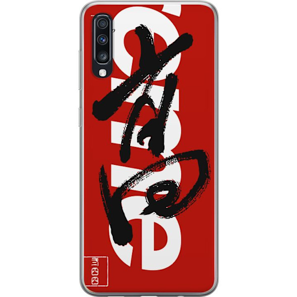Samsung Galaxy A70 Gennemsigtig cover Supreme Rød Graffiti Streetwear Design Modeikon Trend Graffitimønster Populært Urban Streetmode