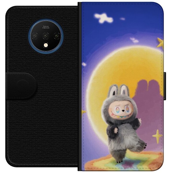 OnePlus 7T Lompakkokotelo Labubu Neon Pop - Neonväri pop-taiteen hirviö