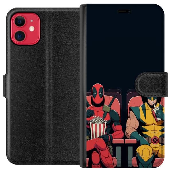 Kompatibel Tegnebogsetui til Apple iPhone 11 Deadpool & Wolverine