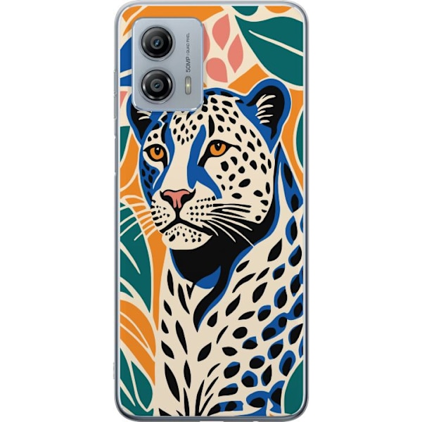 Motorola Moto G53 Gennemsigtig cover Majestætiske Leopard