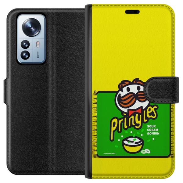 Kompatibelt Lommeboketui til Xiaomi 12 Pro Pringles gul
